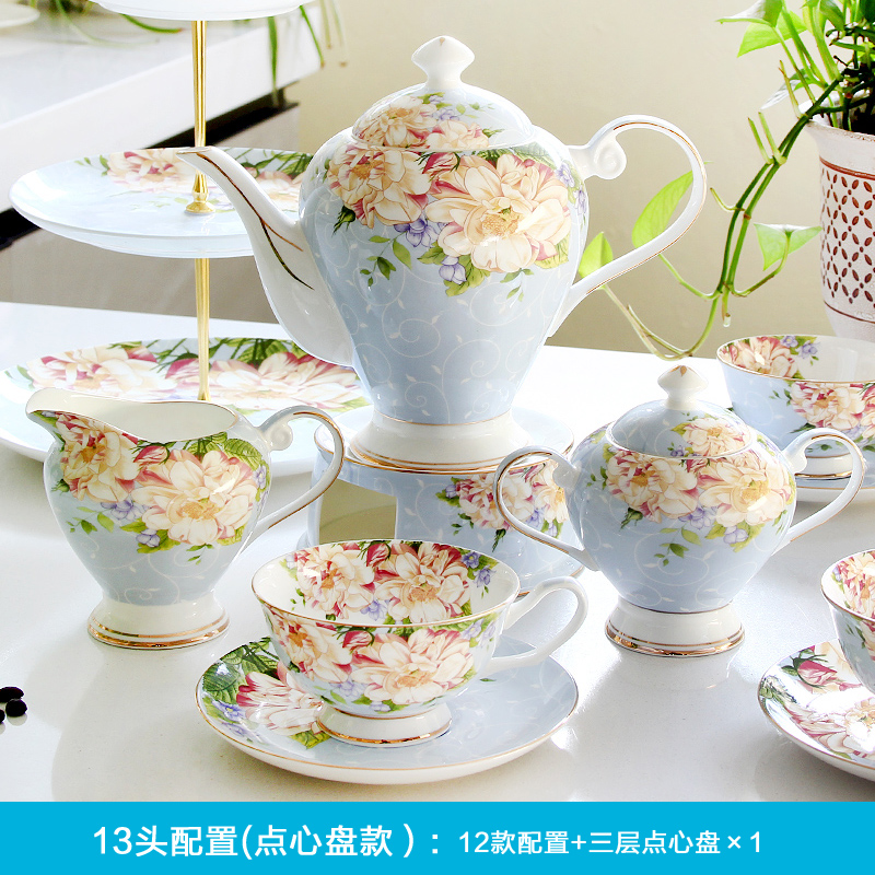 Ou tea set suits for ipads China English afternoon tea tea set ceramics with red cup tray of a complete set of coffee cups and saucers