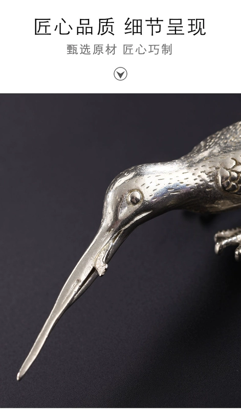 Rongshantang Yuhong Hợp kim đồng Hummingbird Puer Tea Knife Tea Trang trí vật nuôi Trà gia dụng Kim trà Trà nón Kung Fu Bộ phụ kiện - Trang trí nội thất kệ dcor phòng ngủ