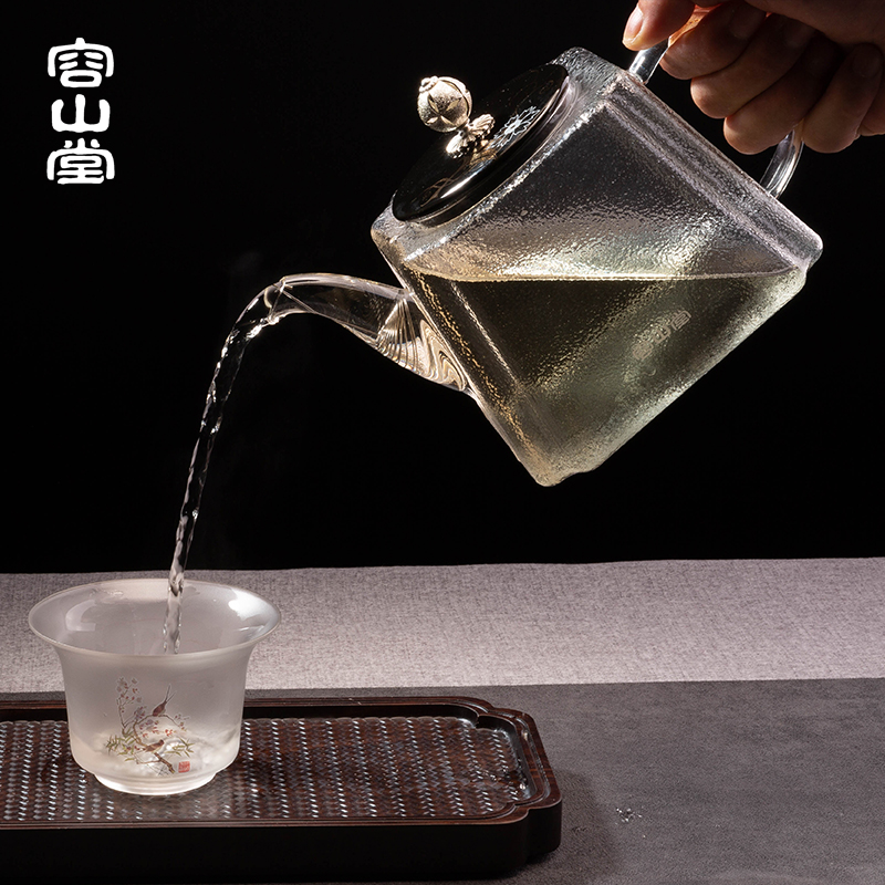 RongShan glass kettle ceramic coppering. As silver pot button # heat happens electrical TaoLu tea stove capacity boiled tea tea set