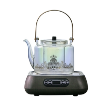 Rongshantangs new heat-resistant glass teapot glowing gold and silver boiling water teapot electric ceramic stove tea set