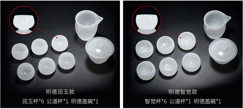 Jade white porcelain up porcelain cup RongShan hall large sample tea cup coloured glaze Jade build master cup single CPU kung fu tea set