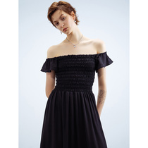Yiwei 006 annual heavy dress dress Smark little black dress two wear small flying sleeve slim top dress
