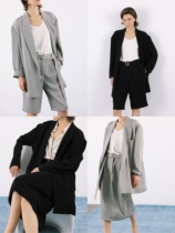 Yiwei imported series Japanese three acid vinegar strong twist summer loose fashion suit five-point pants womens skirt suit