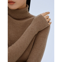 Yiwei 100% Basulan wool High Neck Slim knitted long sleeve base shirt women Autumn Winter Joker sweater