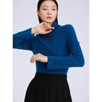 evewang cashmere sweater turtleneck flared sleeve slim base shirt female autumn winter Joker jumper