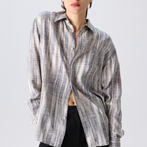 evewang long sleeve loose womens shirt mulberry silk print slim temperament silk shirt multicolor