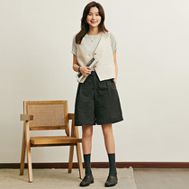 evewang Japanese miscellaneous style overalls womens summer A-line five-point pants Bermuda shorts four-color large size