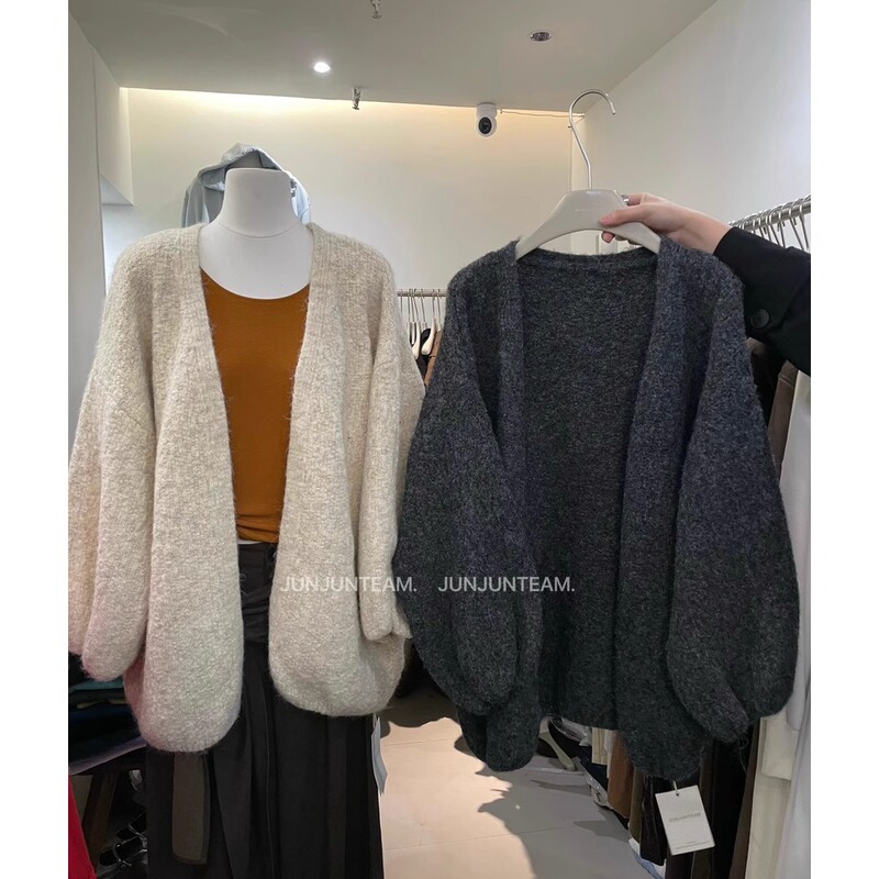 Korean Style Lazy and Soft Sweater Coat for Women 2024 Autumn and Winter Loose Oversized Thick Stylish Knitted Cardigan Outerwear