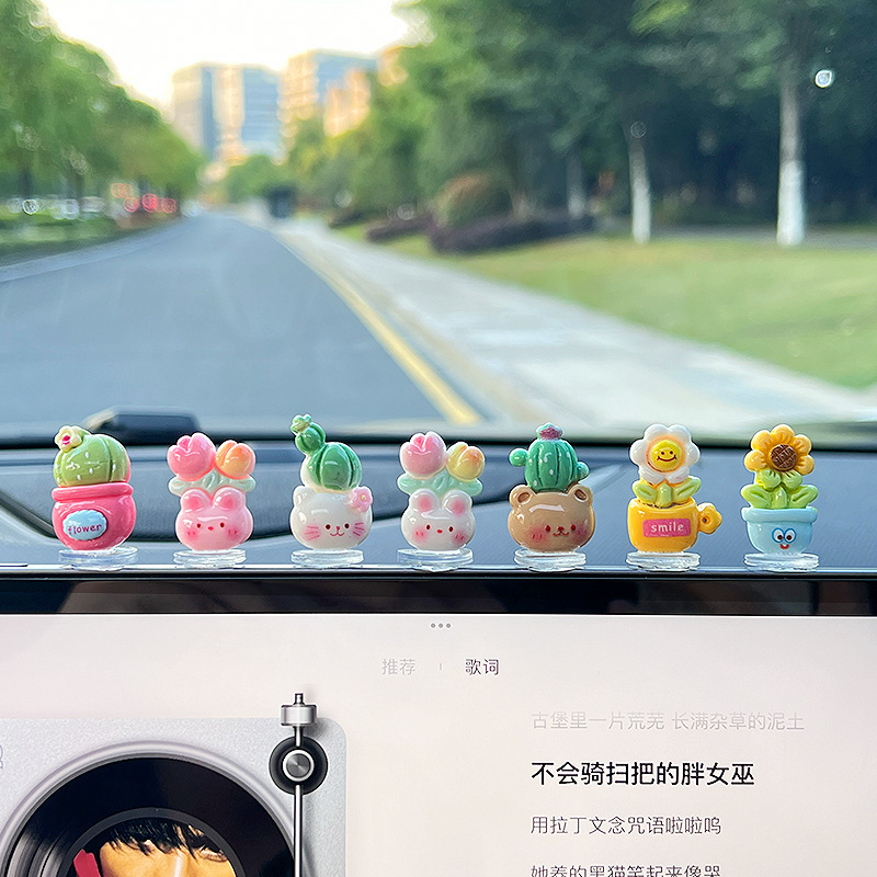 Healing Desktop Computer Monitor Screen Frame Decorative Small Ornaments Monitor Desktop Ornaments Accessories
