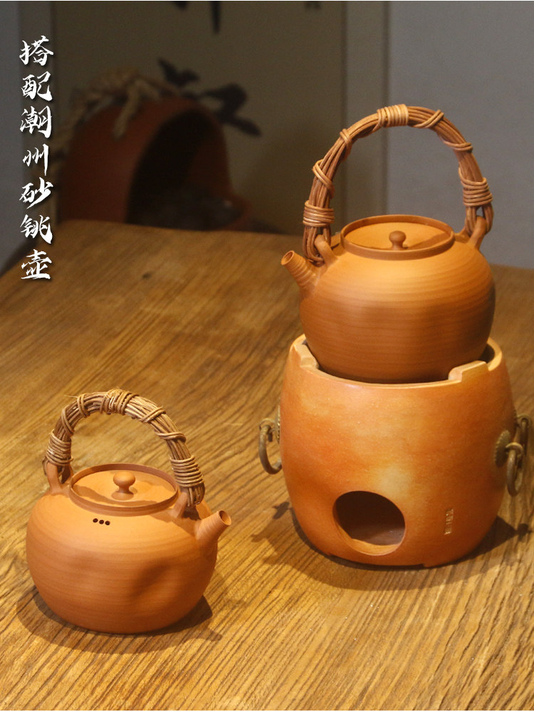 S588童文宋红泥小火炉功夫煮茶炉陶土橄榄炭炉闽西副榜炉砂铫家用-阿里巴巴