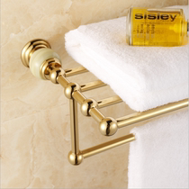 Suochuan European jade all copper towel rack titanium golden towel rack bathroom rack pendant 8613K