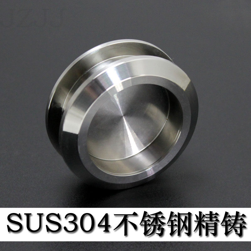 Never rusted 304 stainless steel fine cast bathroom pull handle solid round glass pull door handle