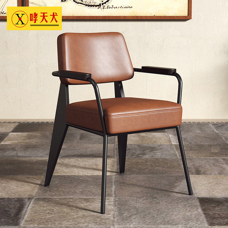 loft computer chair industrial wind conference chair iron art office chair subhousehold simple backrest armrest retro casual chair