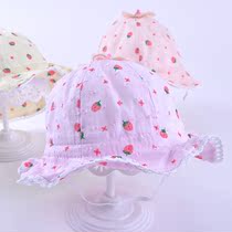 Baby hat Spring and summer female baby fisherman hat Autumn princess hat thin breathable girls sun hat childrens basin hat