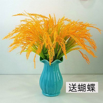 Gold Wheat Ears Living Room Pendulum Simulation Flowers Add Vases Plastic Flowers Fake Flowers Furnishing Nets Red Pendulum Pieces Small Décor