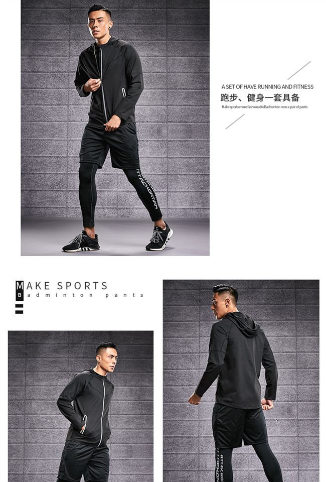 Quần áo thể thao nam mùa thu đông Các mẫu quần áo thể thao ngoài trời giản dị ao tap yoga