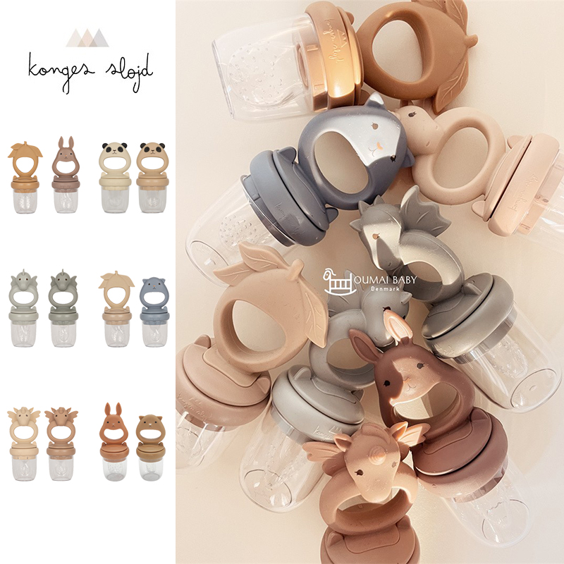 Danish konges slojd new silicone gel baby baby fruit bites fruit and vegetable accessory thruster bite bag-Taobao
