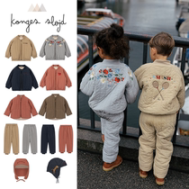 Konges slojd printemps et automne nouveau bébé bébé hommes et femmes veste matelassée pantalon uniforme de baseball veste