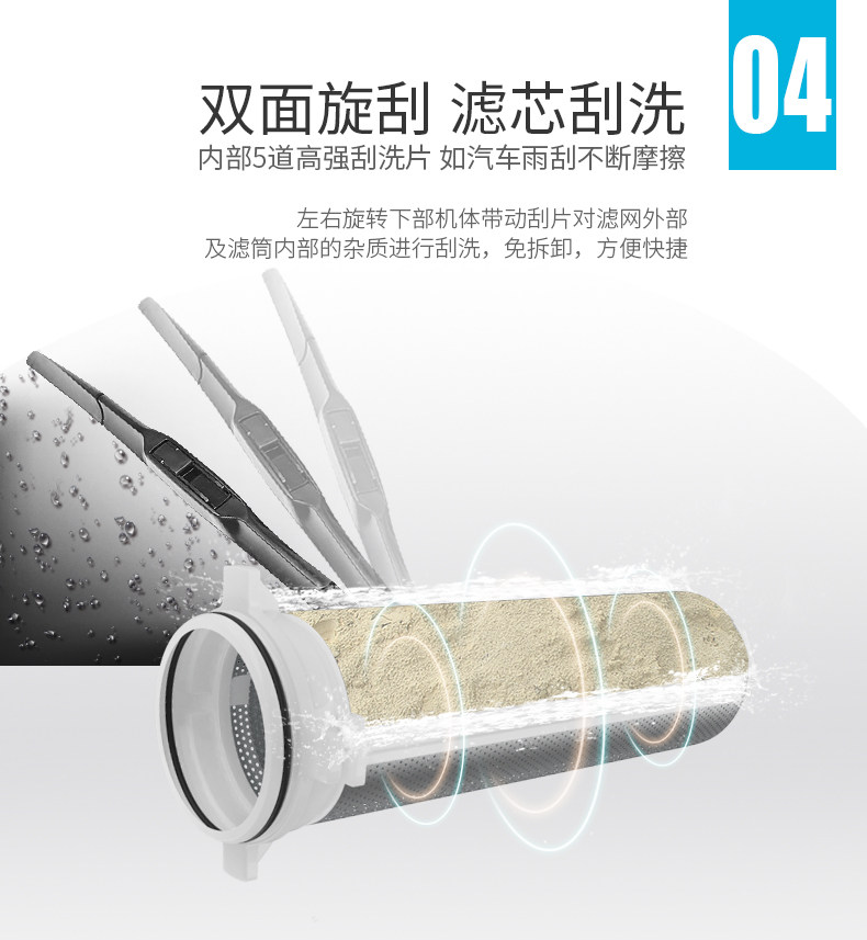 新家必备 安之星 反冲洗前置过滤器 3吨大流量 水压监测 316不锈钢滤芯永不换 图10
