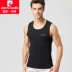 Áo vest nam Pierre Cardin Thanh niên Cotton liền mạch thể thao màu trắng Hurdle Slim Fit tay áo - Áo vest Áo vest