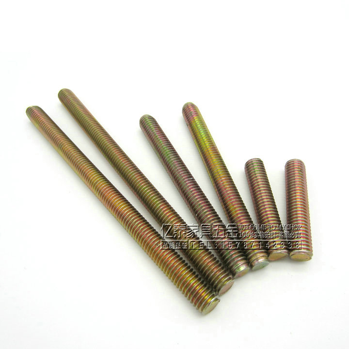 m8 galvanized national standard wire screw short tooth strip screw headless full tooth double head screw full threaded rod bolt