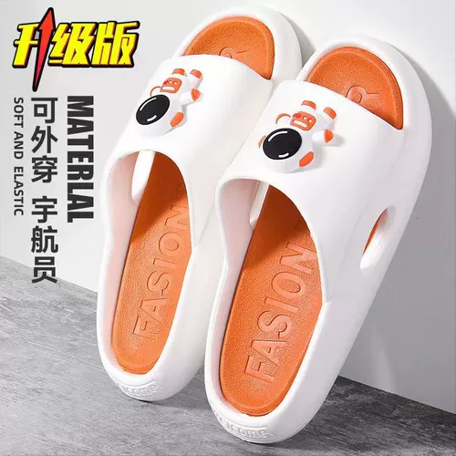 Мужские летние нескользящие тапочки, трендовые слайдеры на платформе, мягкая подошва, популярно в интернете, подходит для подростков