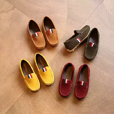 1 Spring and Autumn 2 Boys 3 Bean shoes 6 primary school students 7 middle and big Children 5 casual leather shoes 8 boys 9 non-slip soft bottom 10 years old 11