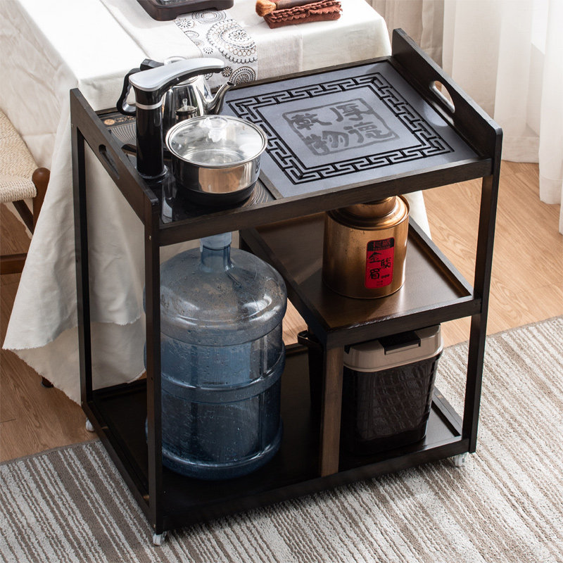 Mobile tea cart tea table combination tea rack simple kung fu tea table tea set office brewing tea table home integration