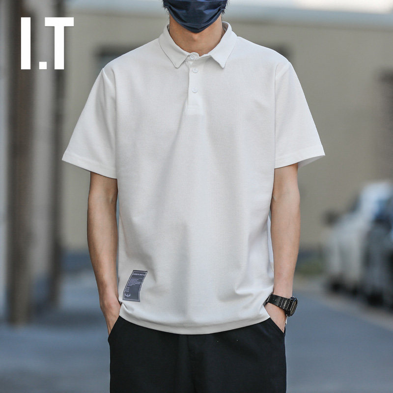 Hong Kong Tide Summer New Pure POLO Short Sleeve Small Small Small Small Set of Simple Breakup Tops Top-collar T-shirt