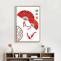 Mona Lisa Cross embroidered 2021 line embroidered new double fish Nafu auspicious living room classical small picture full embroidery