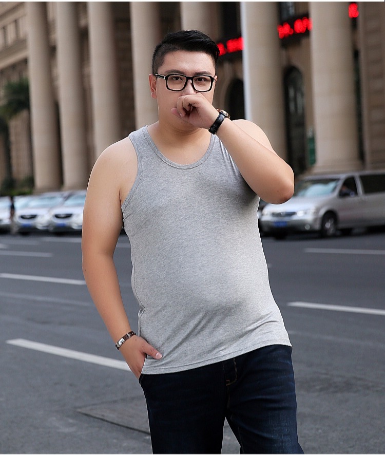 Áo vest nam size lớn 200 kg cộng với phân bón XL thêm mùa hè rộng rãi chất béo đáy áo modal cotton áo lót k dây