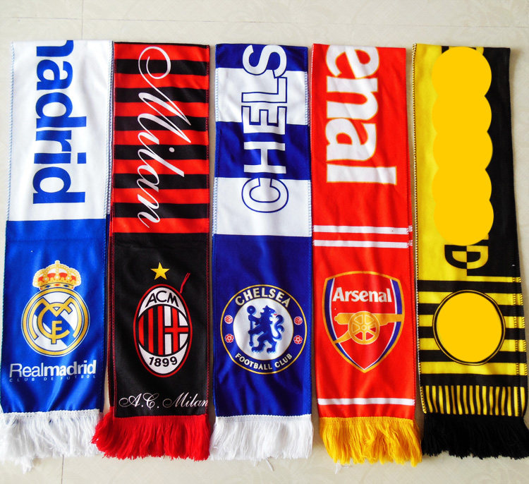 World Cup Atletico Madrid Chelsea Arsenal Inter AC Milan Juventus Real Madrid Paris Football Fan Scarf Scarf