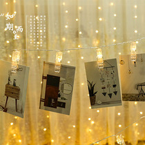 Creative LED photo clip lantern string dormitory room photo wall decoration light string birthday arrangement star hanging lights