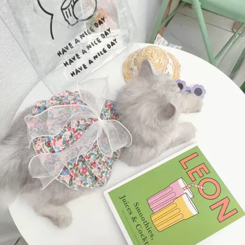 Летнее хлопковое тонкое платье-комбинация с бантиком, цветочный принт