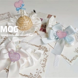 Mog Pearl Bow Pet Cream Cream Tilding Tie Ling Bar Моделирование кошки маленькая собака фото