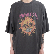  (Sitting and eating mountain air)Korean summer Joe Yiyu high street niche half-sleeved casual loose-shouldered short-sleeved T-shirt tide