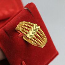 Gold-filled brass gold-plated European and American fashion ring exquisite atmosphere Lady ring for a long time does not fade New
