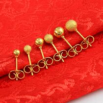 FZ2 ball earrings light face earrings Bride wedding accessories holding gold-plated sand gold ball earrings