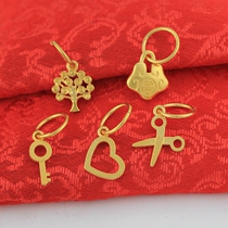 Simulation of yellow gold three life multi-Circle Bracelet female DIY accessories love scissors Bell thin bracelet pendant