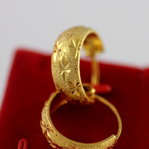 F31 starry gilded earrings sand gold old lady earrings retro earrings for mother gift Euro gold