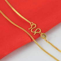 Box choker popular exquisite necklace box chain brass gold-plated zygote necklace European coin jewelry hair