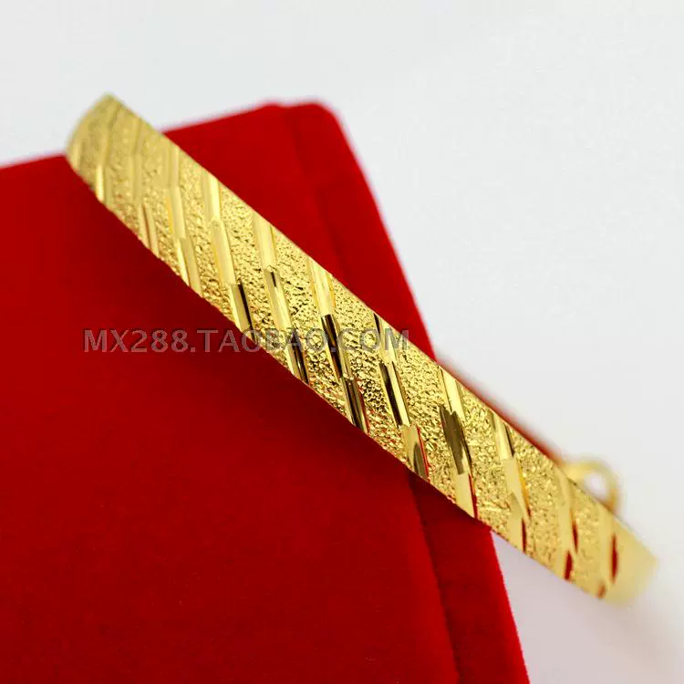 Vòng đeo tay mưa thiên thạch 9MM Vòng đeo tay mạ vàng Phụ kiện cô dâu Biển cát Đồ trang sức vàng Fading dài vòng vàng 18k kiểu mới