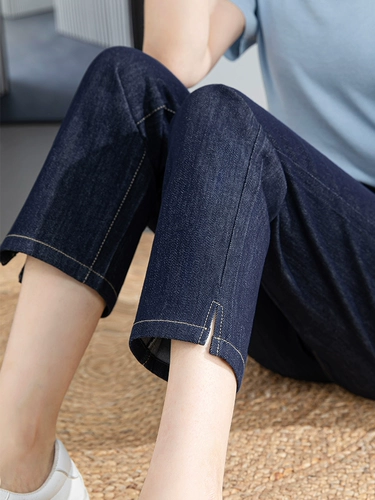 雅思诚 Тонкие прямые свободные джинсы, летние штаны, не выцветает, по фигуре, подходит для подростков