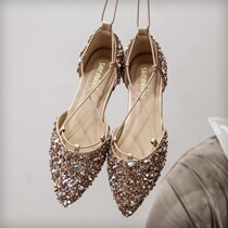 Bauku flat sandals feng shui female shoes 41 a 43 fat sister cross-tied summer 2023