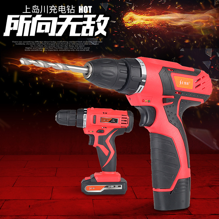 Ushimagawa 12V25V rechargeable lithium battery pistol electric drill handheld multi-function 5805 electric screwdriver electric screwdriver