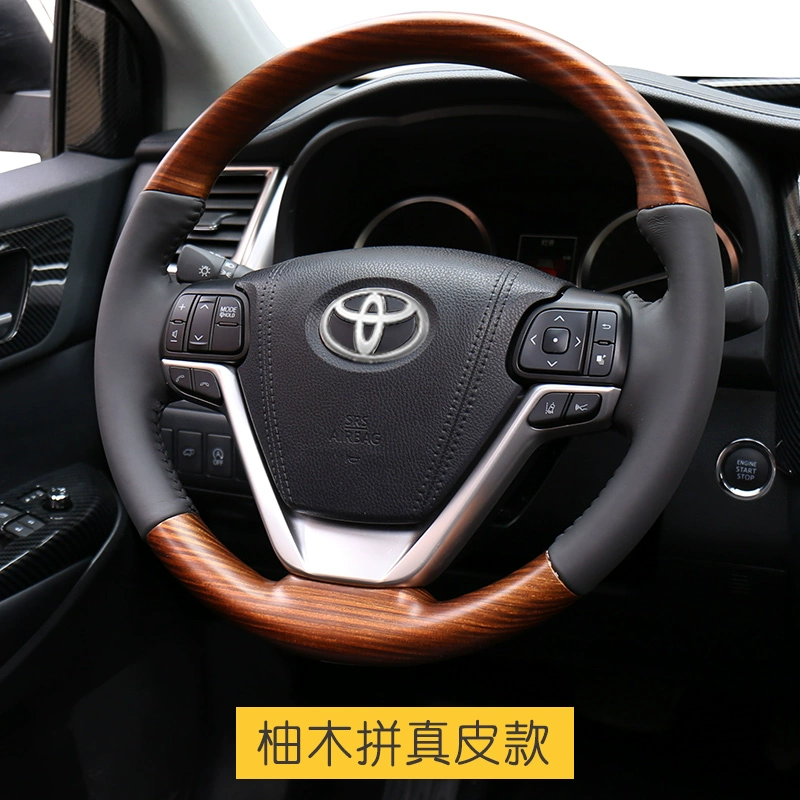 nệm lót ngồi Mô hình mới 18 Toyota Hankda sửa đổi trang trí nội thất ô tô bằng gỗ Phụ kiện nội bộ 15-21 Mô hình thảm 6d gối tựa lưng sofa gỗ 