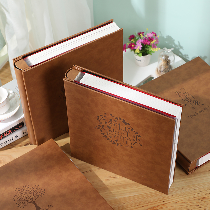 大容量の粘着ラミネートDIYフォトアルバム成長記録回想録記念アルバム家族版フォトアルバム