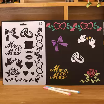 Dream time set diy handmade collection accessories lace theme mold ruler Hollow drawing ruler drawing ruler drawing tool