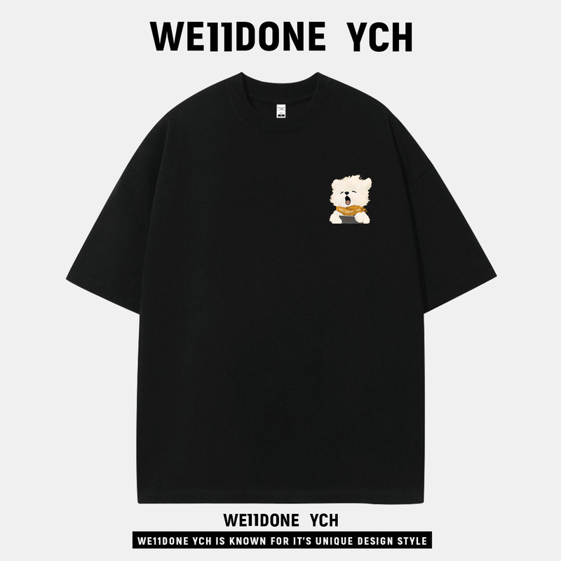 We11Done Ych2026 Spring/Summer High Street Heavyweight Couple T-Shirt Short Sleeve Loose Versatile Unisex High-End Feel