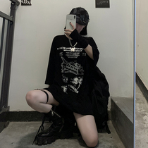 Half short sleeve T-shirt summer 2020 high street hip hop oversize student black cotton coat women ins tide